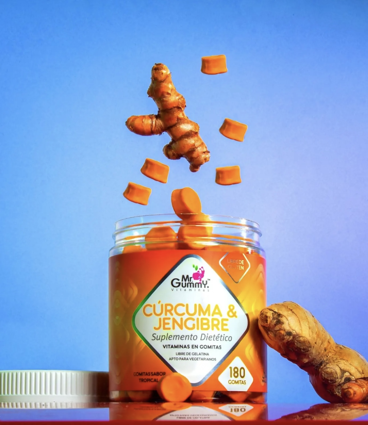 Mr Gummy Curcuma Jengibre fotografia producto RD