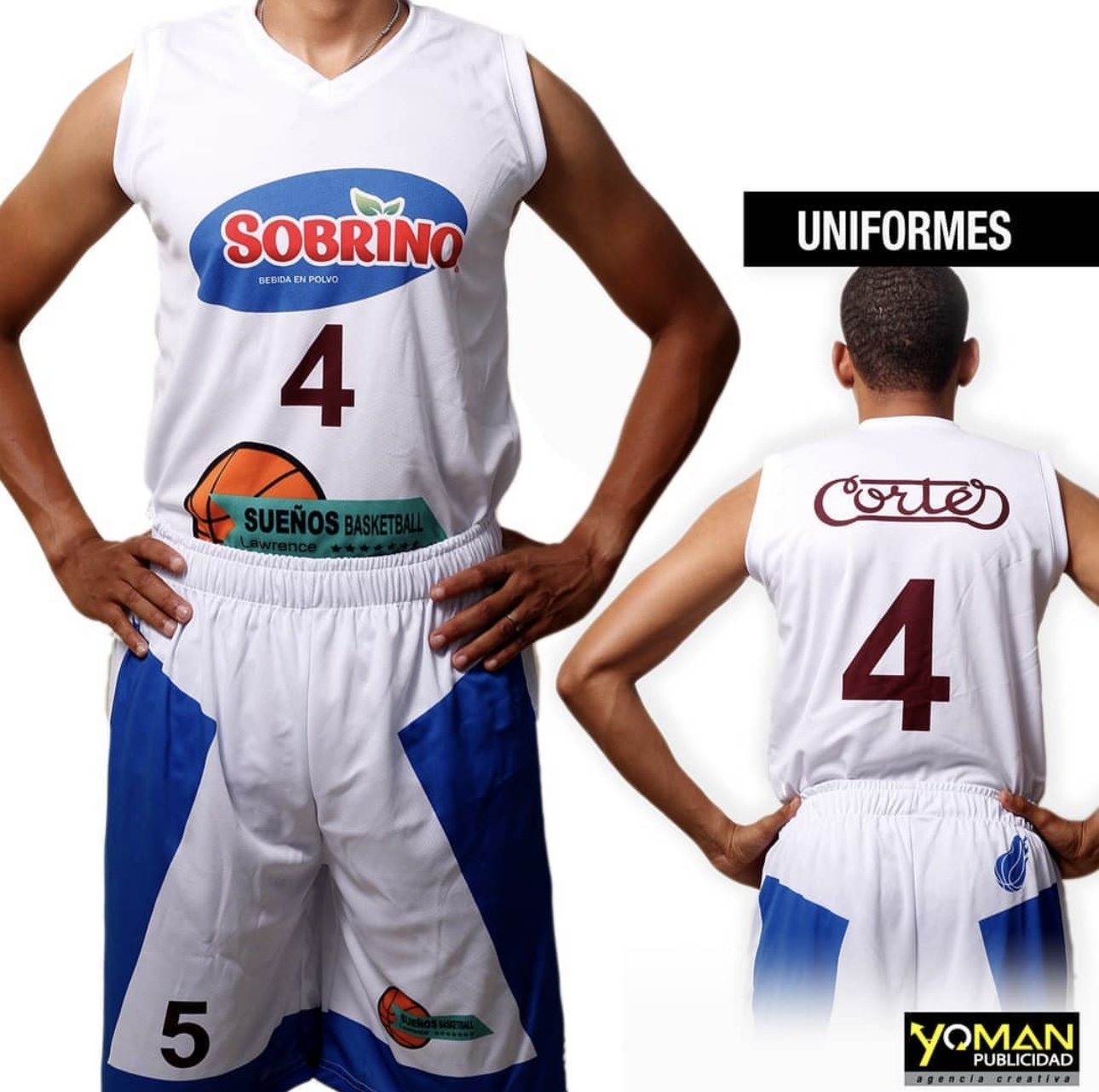 Uniformes basketball Sobrino sublimacion Yoman Publicidad RD